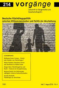 vorgänge 214: Deutsche Flüchtlingspolitik (PRINT) 