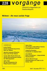 vorgänge 228: Wohnen - die neue soziale Frage (PDF-VERSION)