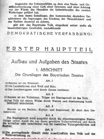 Verfassung des Freistaates Bayern:  70 Jahre - und immer noch modern 