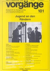 Beitragsbild vorgänge Nr. 101 (Heft 5/1989) Jugend an den Rändern