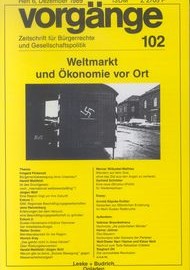 Beitragsbild vorgänge Nr. 102 (Heft 6/1989) Weltmarkt und Ökonomie vor Ort