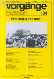 vorgänge Nr. 104 (Heft 2/1990) Perestrojka von unten
