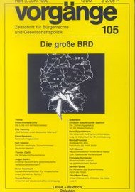 Beitragsbild vorgänge Nr. 105 (Heft 3/1990) Die große BRD