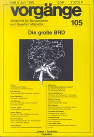 vorgänge Nr. 105 (Heft 3/1990) Die große BRD