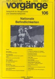 Beitragsbild vorgänge Nr. 106 (Heft 4/1990) Nationale Befindlichkeiten