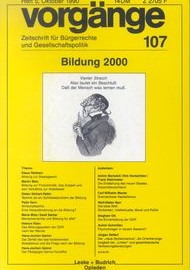 Beitragsbild vorgänge Nr. 107 (Heft 5/1990) Bildung 2000