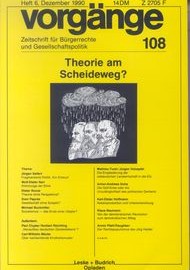 Beitragsbild vorgänge Nr. 108 (Heft 6/1990) Theorie am Scheideweg?