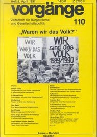 Beitragsbild vorgänge Nr. 110 (Heft 2/1991) 