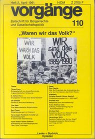 vorgänge Nr. 110 (Heft 2/1991)