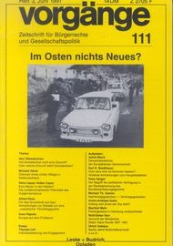 Beitragsbild vorgänge Nr. 111 (Heft 3/1991) Im Osten nichts neues?