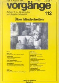 Beitragsbild vorgänge Nr. 112 (Heft 4/1991) Über Minderheiten