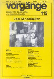 vorgänge Nr. 112 (Heft 4/1991) Über Minderheiten