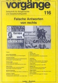 Beitragsbild vorgänge Nr. 116 (Heft 2/1992) Falsche Antworten von rechts