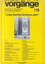 Beitragsbild vorgänge Nr. 119 (Heft 5/1992) Links - Rechts - Schema - ade?