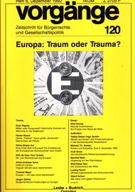 Beitragsbild vorgänge Nr. 120 (Heft 6/1992) Europa: Traum oder Trauma?