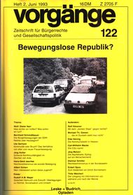 vorgänge Nr. 122 (Heft 2/1993) Bewegungslose Republik?
