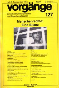 vorgänge Nr. 127 (Heft 3/1994) Menschenrechte: Eine Bilanz