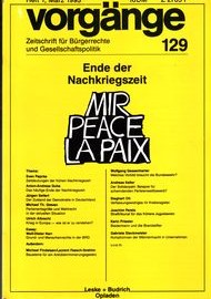 Beitragsbild vorgänge Nr. 129 (Heft 1/1995) Ende der Nachkriegszeit