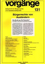 Beitragsbild vorgänge Nr. 131 (Heft 3/1995) Bürgerrechte von Ausländern