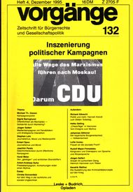 vorgänge Nr. 132 (Heft 4/1995) Inszenierung politischer Kampagnen