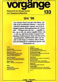 Beitragsbild vorgänge Nr. 133 (Heft 1/1996) Uni 96