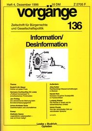 Beitragsbild vorgänge Nr. 136 (Heft 4/1996) Information/Desinformation