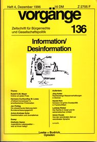 vorgänge Nr. 136 (Heft 4/1996) Information/Desinformation