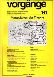 Beitragsbild vorgänge Nr. 141 (Heft 1/1998) Perspektiven der Theorie