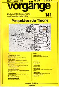 vorgänge Nr. 141 (Heft 1/1998) Perspektiven der Theorie