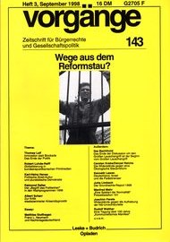 Beitragsbild vorgänge Nr. 143 (Heft 3/1998) Wege aus dem Reformstau?