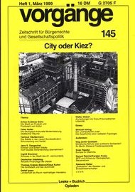 Beitragsbild vorgänge Nr. 145 (Heft 1/1999) City oder Kiez?
