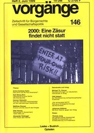Beitragsbild vorgänge Nr. 146 (Heft 2/1999) 2000: Eine Zäsur findet nicht statt