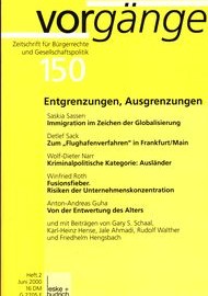 Beitragsbild vorgänge Nr. 150 (Heft 2/2000) Entgrenzung, Ausgrenzungen