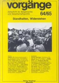 Beitragsbild vorgänge Nr. 64/65 (Heft 4-5/1983) Standhalten, Widerstehen