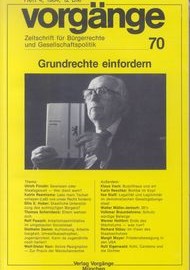 Beitragsbild vorgänge Nr. 70 (Heft 4/1984) Grundrechte einfordern