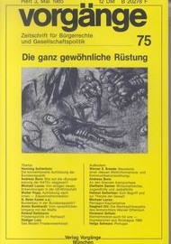Beitragsbild vorgänge Nr. 75 (Heft 3/1985) Die ganz gewöhnliche Rüstung