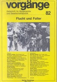 Beitragsbild vorgänge Nr. 82 (Heft 4/1986) Flucht und Folter