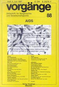 vorgänge Nr. 88 (Heft 4/1987) AIDS