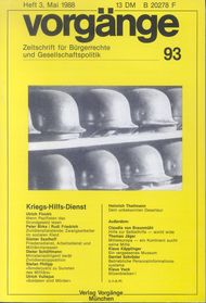 vorgänge Nr. 93 (Heft 3/1988) Kriegs - Hilfs - Dienst