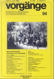 vorgänge Nr. 94 (Heft 4/1988) Menschenrechte: Ideologie und Interesse