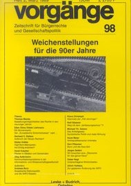 Beitragsbild vorgänge Nr. 98 (Heft 2/1989) Weichenstellung für die 90er Jahre