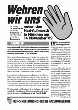 Wehren wir uns gegen den Nazi-Aufmarsch in München