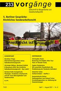 vorgänge 233: 5. Berliner Gespräche - Kirchliches Sonderarbeitsrecht (PDF)