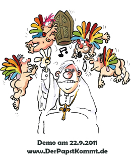Der Papst kommt! Protestdemonstration gegen den Papstbesuch in Berlin
