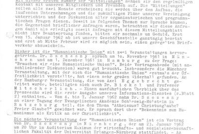 Beitragsbild Mitteilungen Nr. 1 (Heft 1/1962)