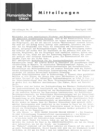 Mitteilungen Nr. 8 (Heft 2/1963)