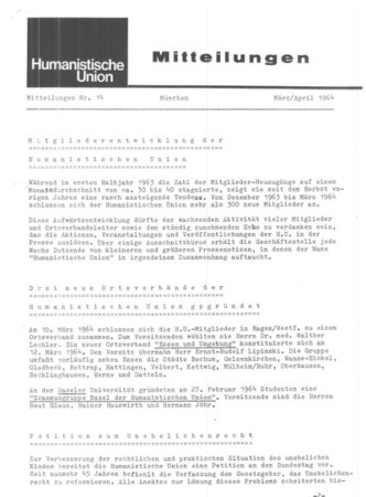 Mitteilungen Nr. 14 (Heft 2/1964)