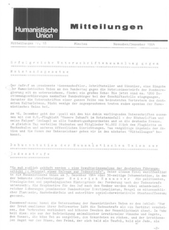 Beitragsbild Mitteilungen Nr. 18 (Heft 6/1964)