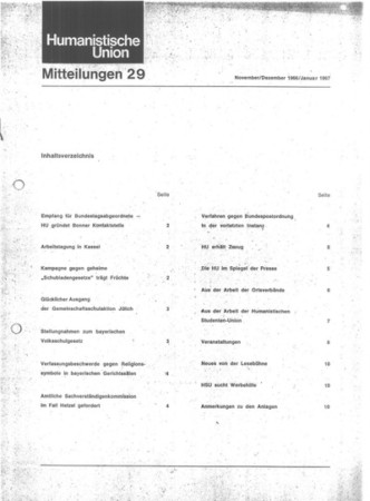 Mitteilungen Nr. 29 (Heft 5/1966)