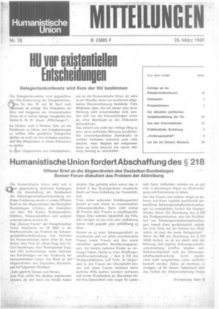 Mitteilungen Nr. 38 (Heft 2/1969)
